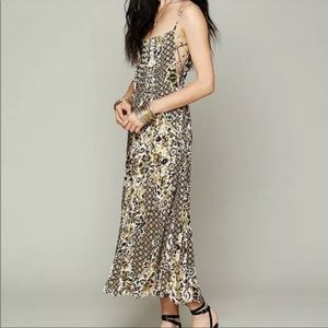 Free People ONE Geo Gypsy Print Slip Maxi Dress Medium